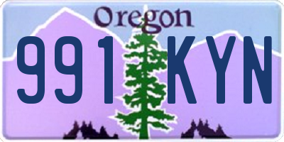 OR license plate 991KYN