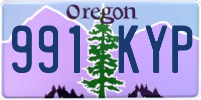 OR license plate 991KYP