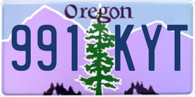 OR license plate 991KYT