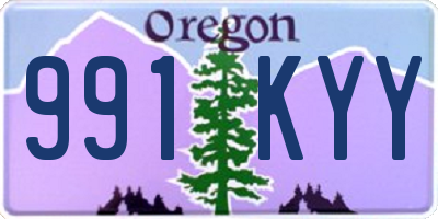 OR license plate 991KYY