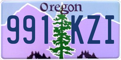 OR license plate 991KZI