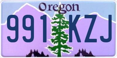 OR license plate 991KZJ