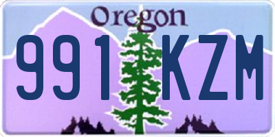 OR license plate 991KZM