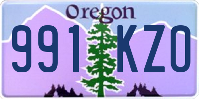 OR license plate 991KZO