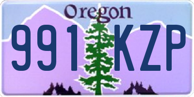 OR license plate 991KZP