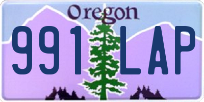 OR license plate 991LAP