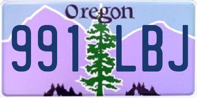 OR license plate 991LBJ