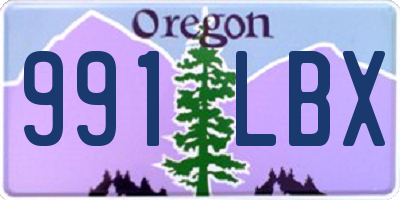 OR license plate 991LBX