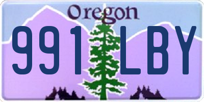 OR license plate 991LBY