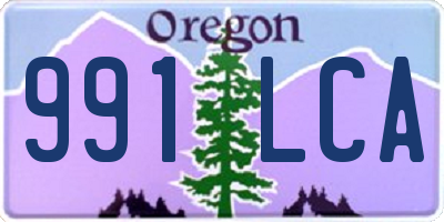 OR license plate 991LCA