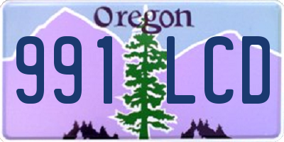 OR license plate 991LCD