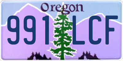 OR license plate 991LCF