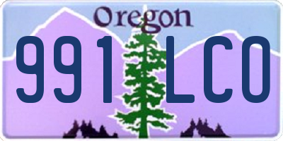 OR license plate 991LCO