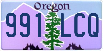 OR license plate 991LCQ