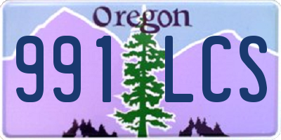 OR license plate 991LCS