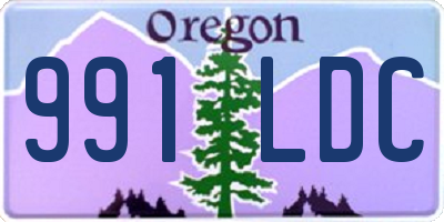 OR license plate 991LDC