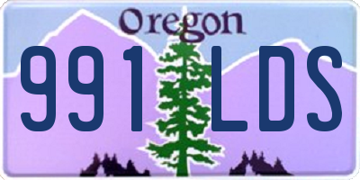 OR license plate 991LDS