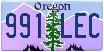 OR license plate 991LEC
