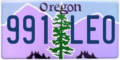 OR license plate 991LEO
