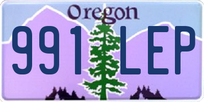 OR license plate 991LEP