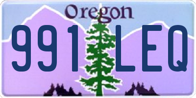 OR license plate 991LEQ