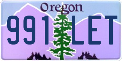 OR license plate 991LET