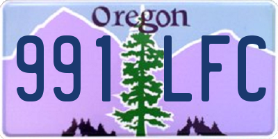 OR license plate 991LFC