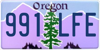 OR license plate 991LFE