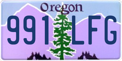 OR license plate 991LFG