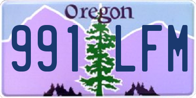 OR license plate 991LFM