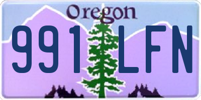 OR license plate 991LFN