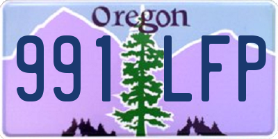OR license plate 991LFP