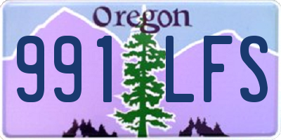 OR license plate 991LFS