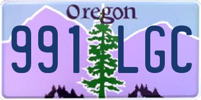 OR license plate 991LGC