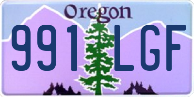 OR license plate 991LGF