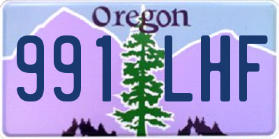 OR license plate 991LHF