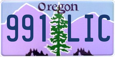 OR license plate 991LIC