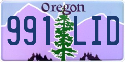 OR license plate 991LID