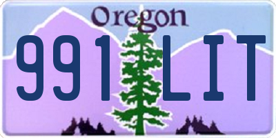 OR license plate 991LIT