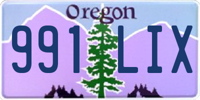 OR license plate 991LIX