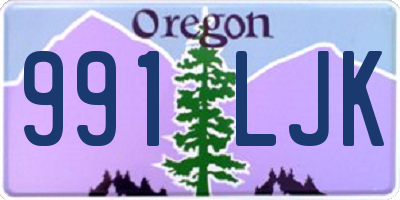 OR license plate 991LJK