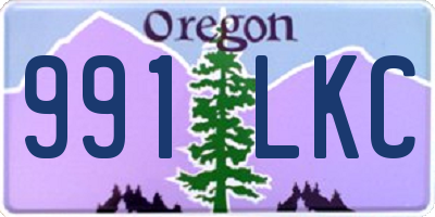 OR license plate 991LKC