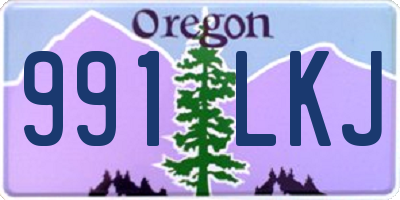 OR license plate 991LKJ