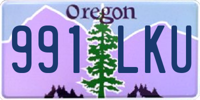 OR license plate 991LKU