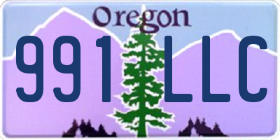 OR license plate 991LLC