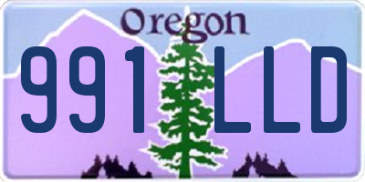 OR license plate 991LLD