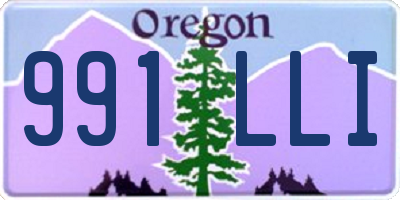 OR license plate 991LLI