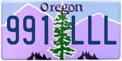 OR license plate 991LLL