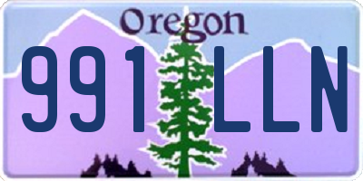 OR license plate 991LLN