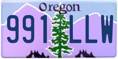 OR license plate 991LLW